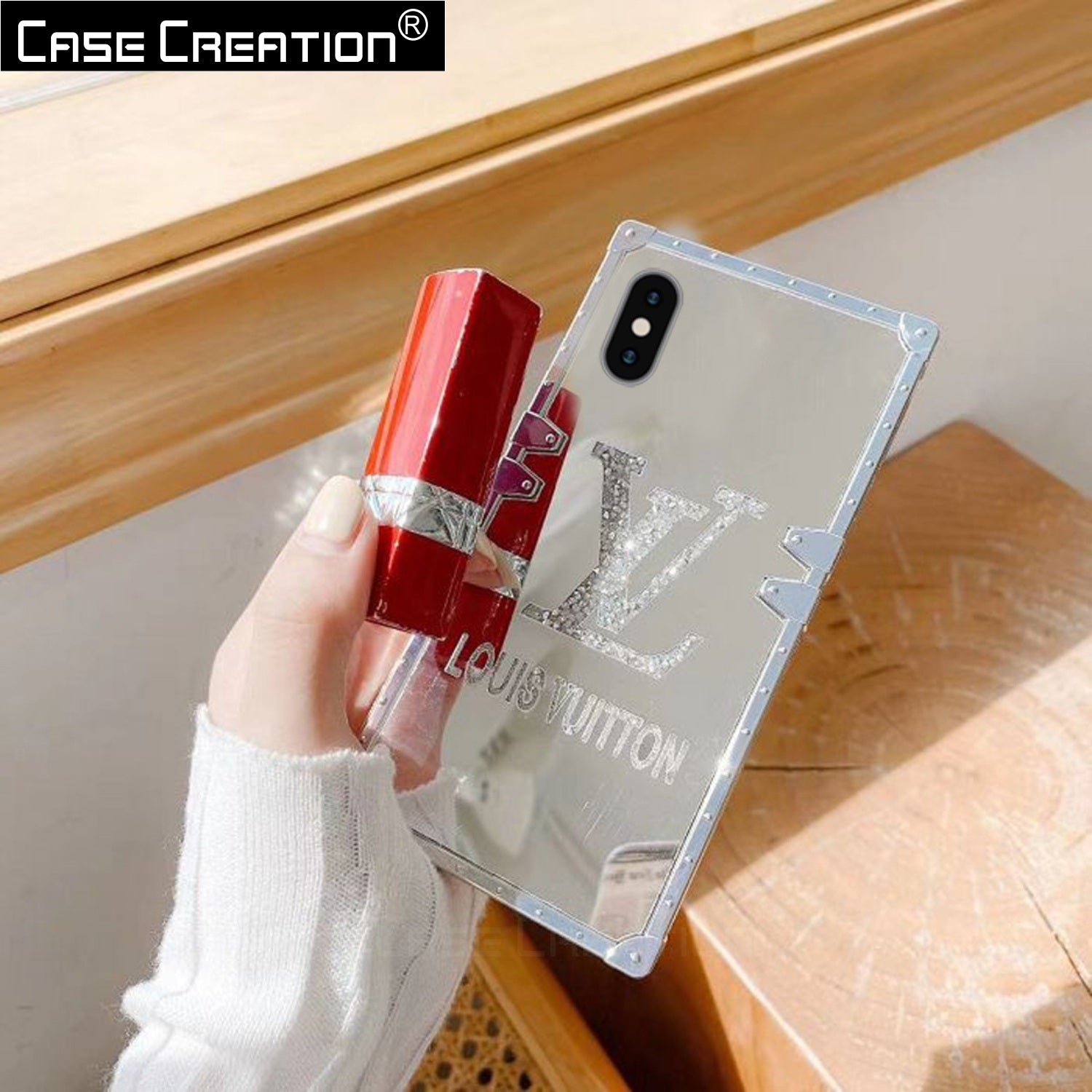 3D Diamond Mirror Square Shape Sparkle Glitter Phone Case